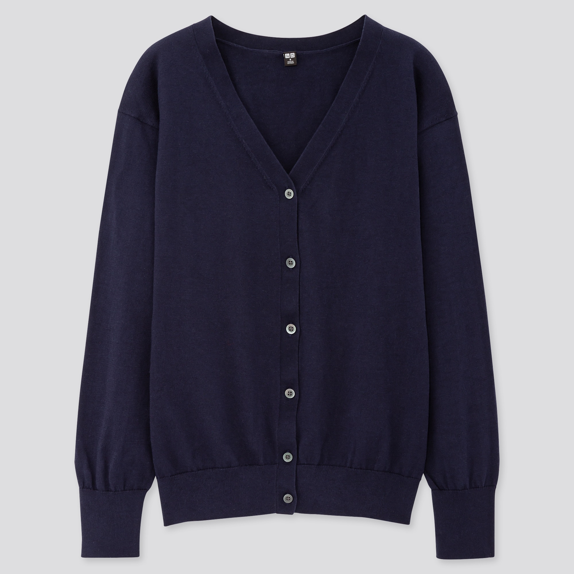 cotton v neck cardigan