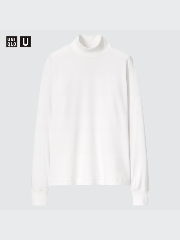 U HEATTECH Cotton Mock Neck Long-Sleeve T-Shirt