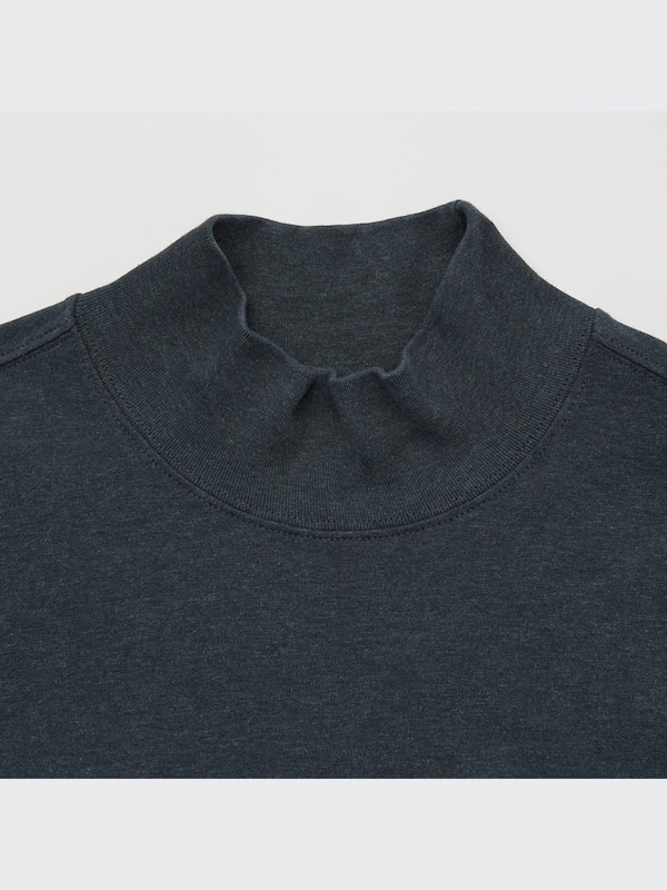 U HEATTECH Cotton Mock Neck Long-Sleeve T-Shirt