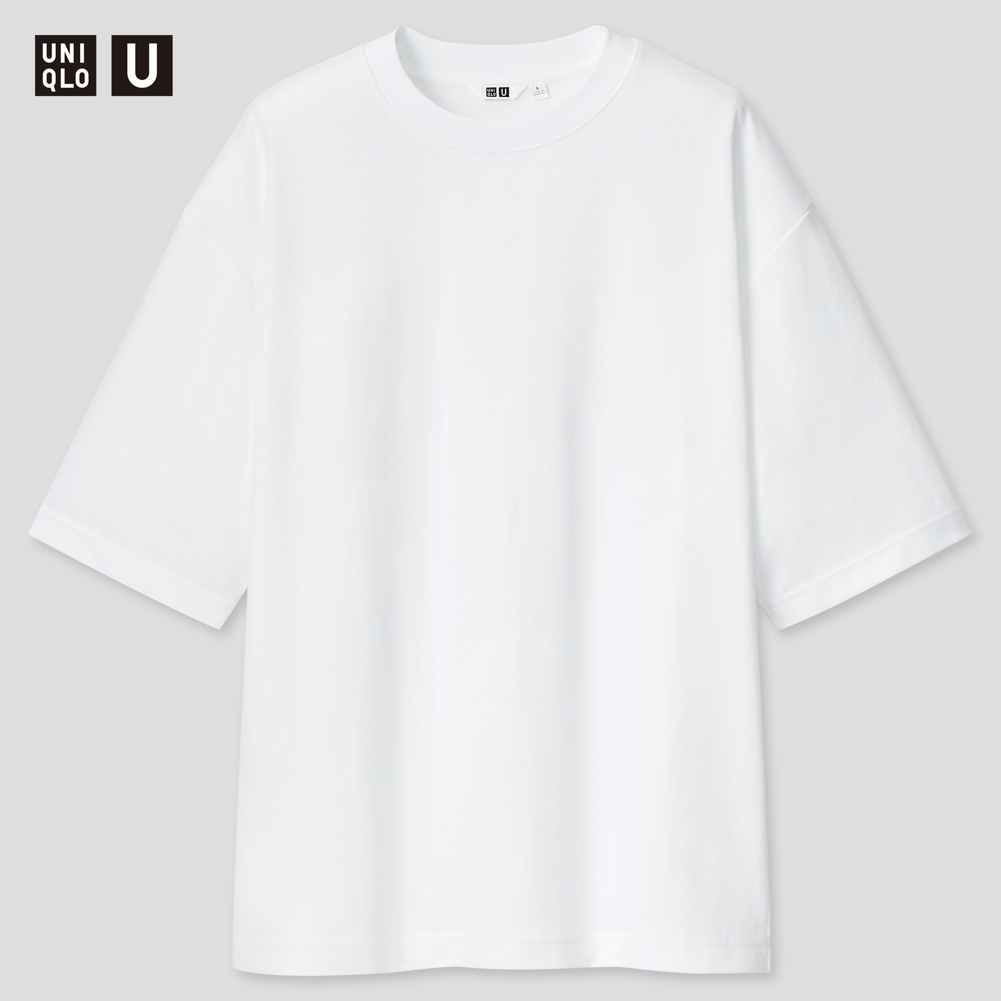 Men Uniqlo U AIRism Cotton Crew Neck Oversized Fit T-Shirt | UNIQLO