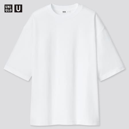 Herren Uniqlo U Oversize AIRism Baumwoll T-Shirt mit Halbarm