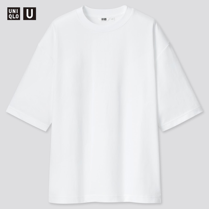 MEN'S AIRISM COTTON CREW NECK OVERSIZED T-SHIRT