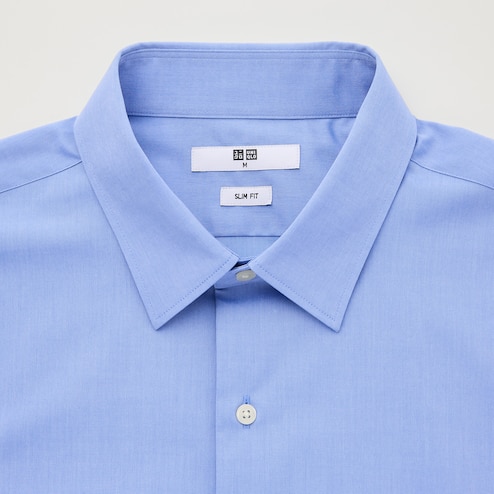 Men's Easy Care Stretch Slim-Fit Long-Sleeve Shirt | Blue | XL | Uniqlo US