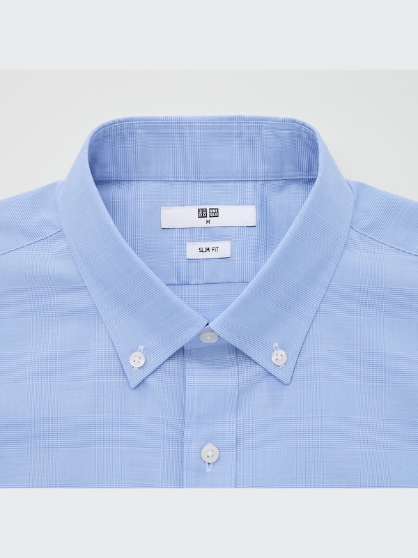 Easy Care Checked Stretch Slim-Fit Long-Sleeve Shirt