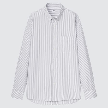 Men Extra Fine Cotton Broadcloth Regular Fit Striped Shirt (Button-Down Collar)
