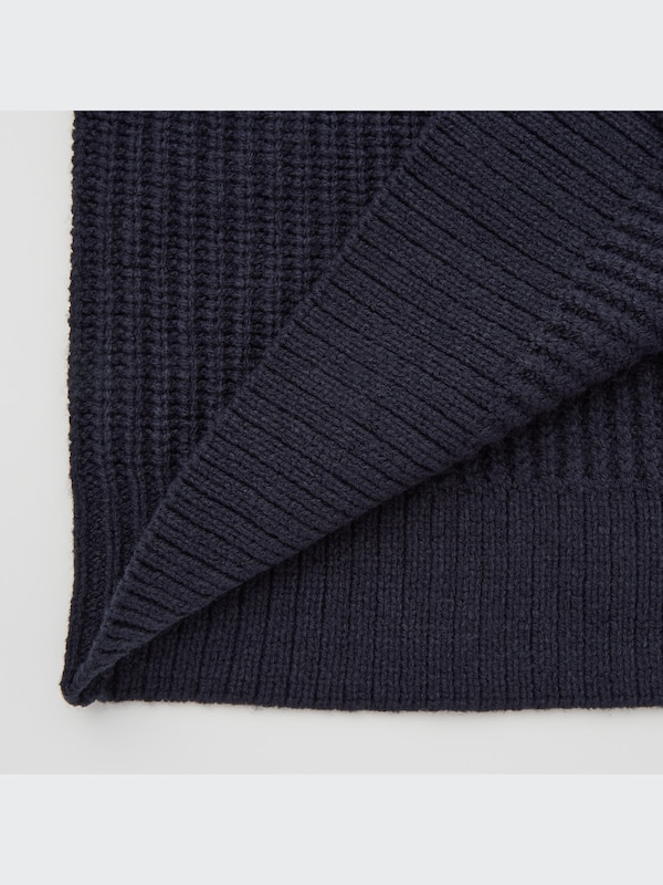 Low-Gauge Knit Turtleneck Long-Sleeve Mini Dress