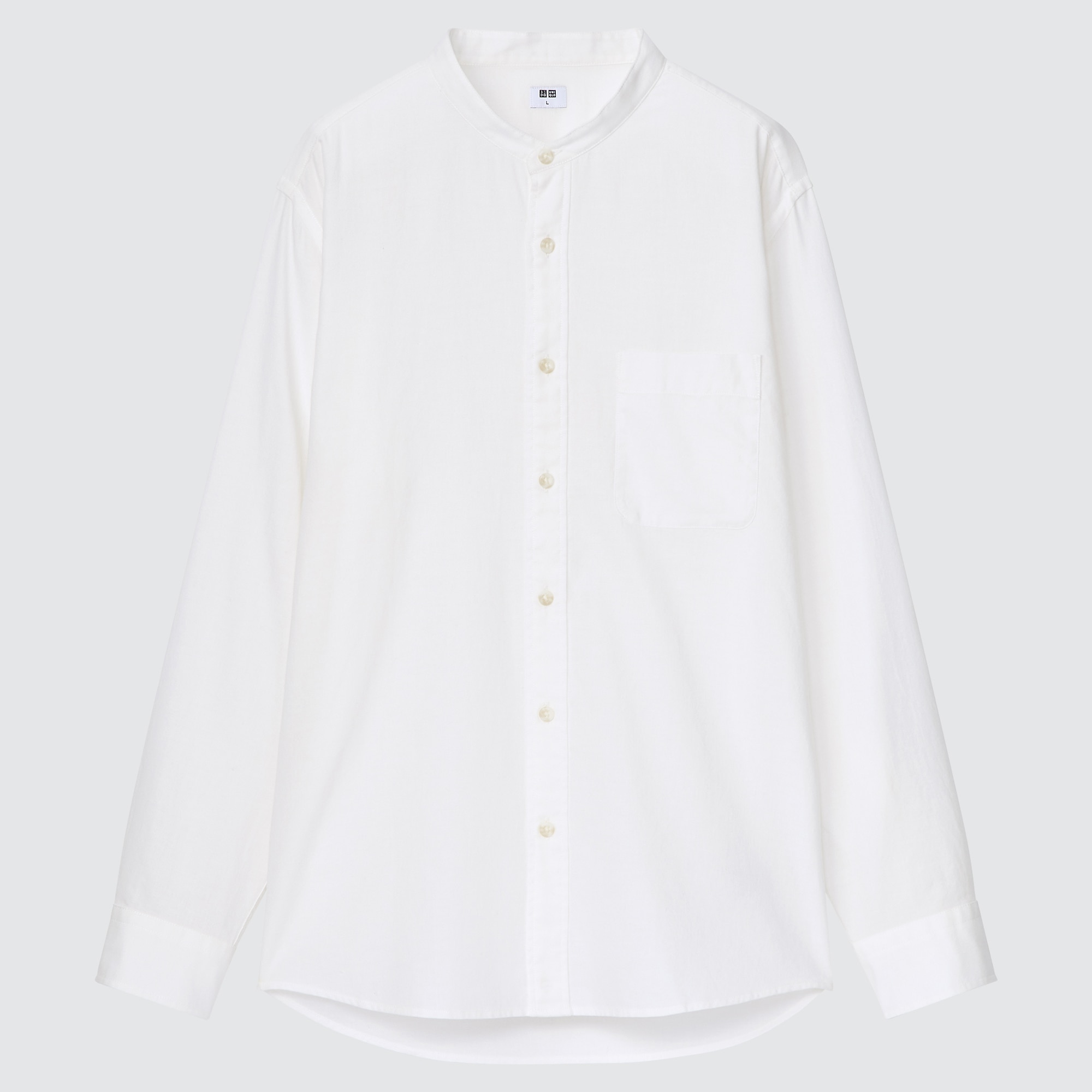 uniqlo grandad collar shirt