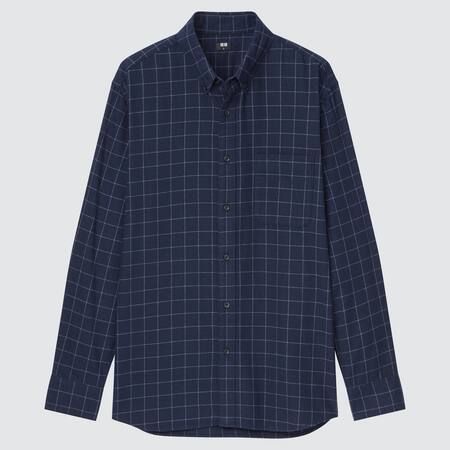 Men Flannel Checked Shirt (Button-Down Collar)