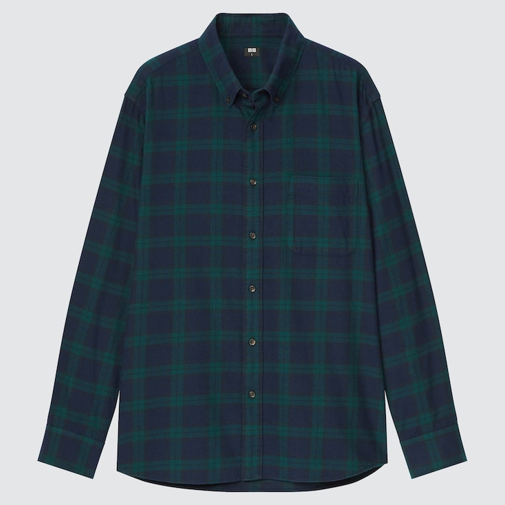 FLANNEL CHECKED LONG-SLEEVE SHIRT