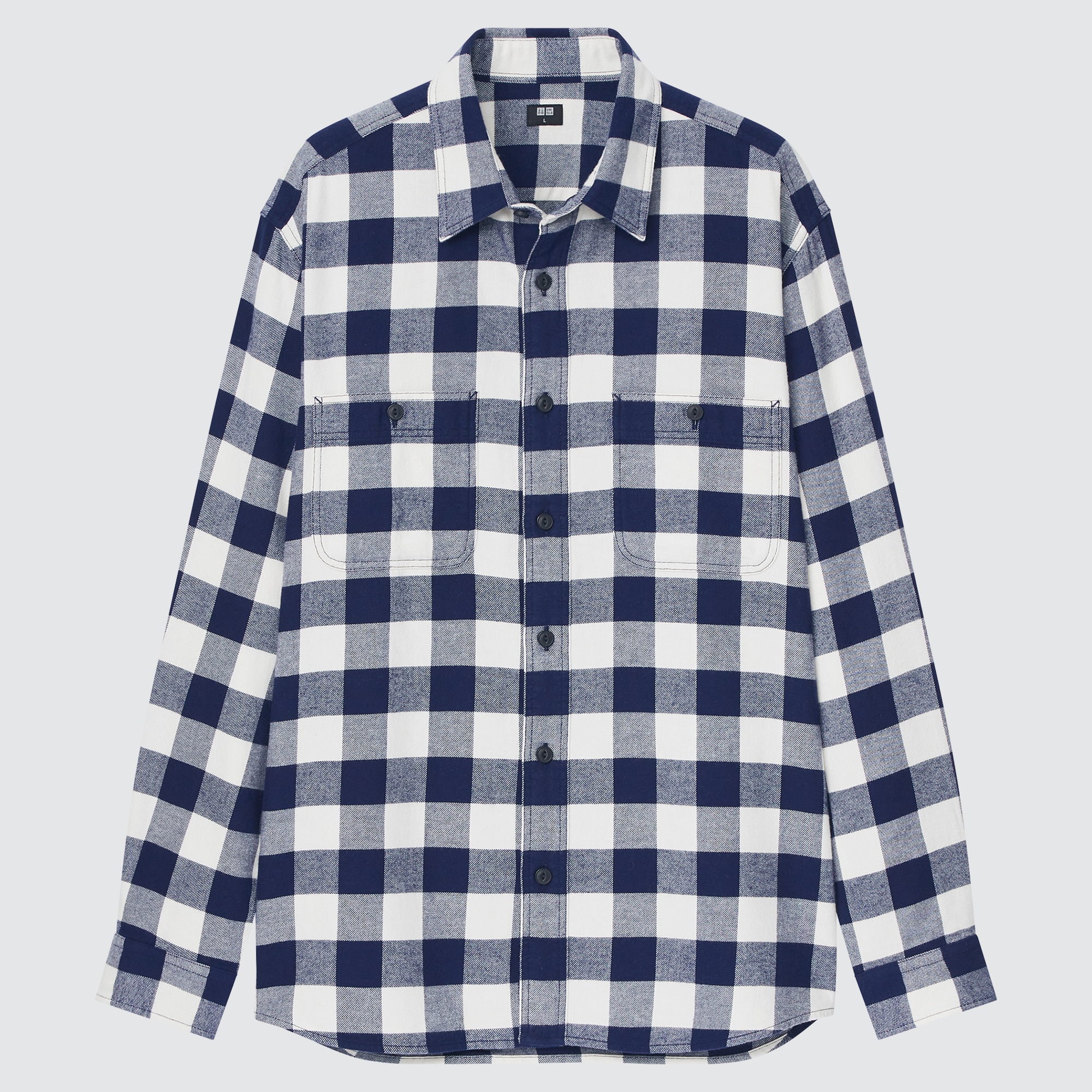 UNIQLO Slub Cotton Checked Long-Sleeve Shirt | StyleHint