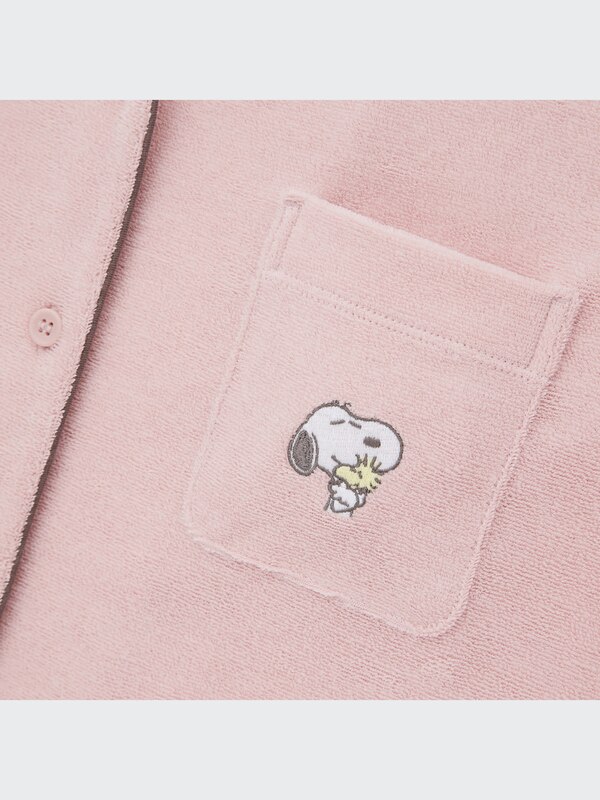 Peanuts AIRism Pile Short-Sleeve Pajamas