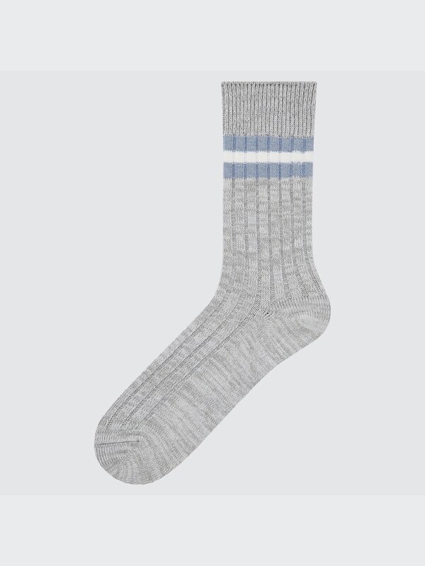 HEATTECH Wide-Ribbed Striped Socks