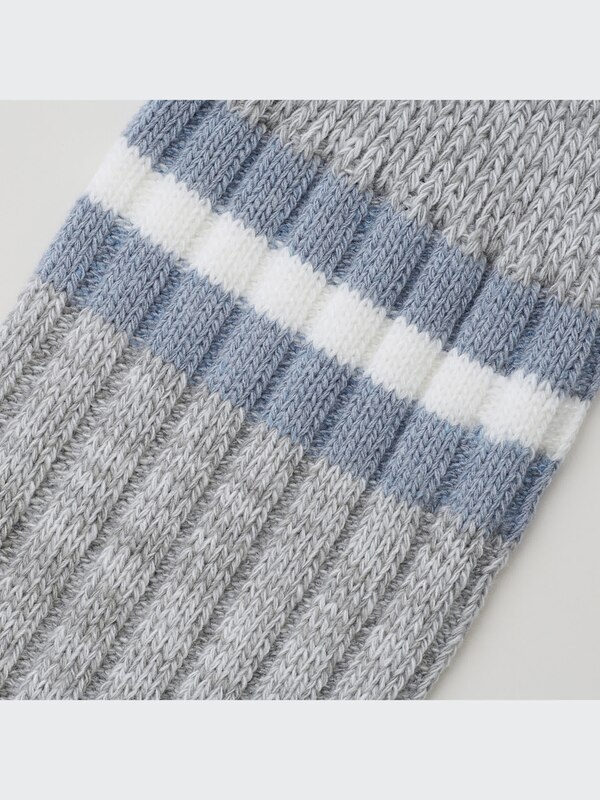 HEATTECH Wide-Ribbed Striped Socks