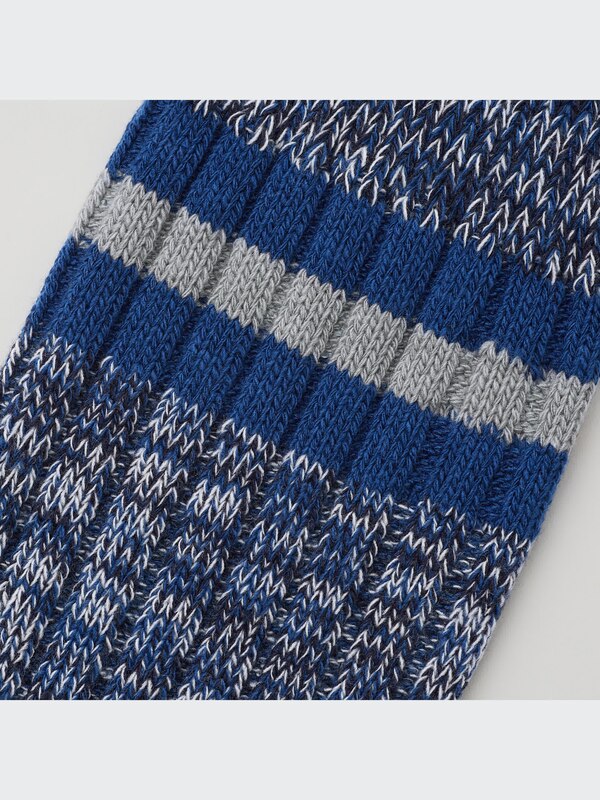 HEATTECH Wide-Ribbed Striped Socks