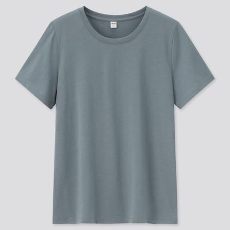 Women 100% Supima Cotton Crew Neck Short Sleeved T-Shirt
