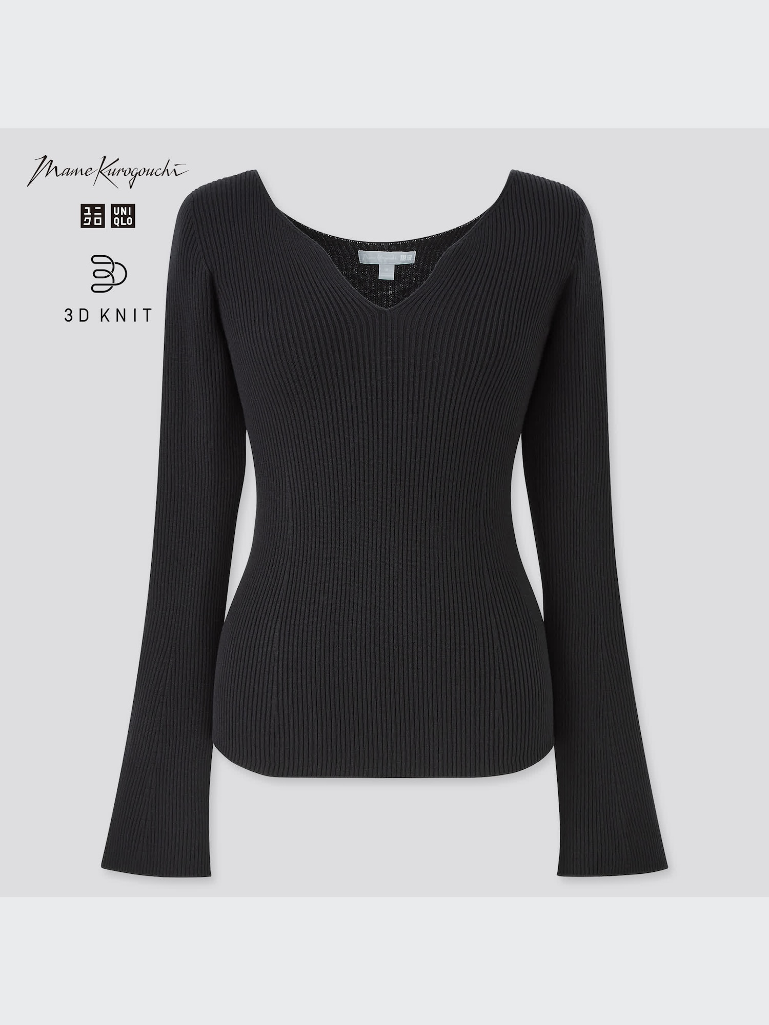 3D Knit Ribbed Long-Sleeve Sweater (Mame Kurogouchi) | UNIQLO US