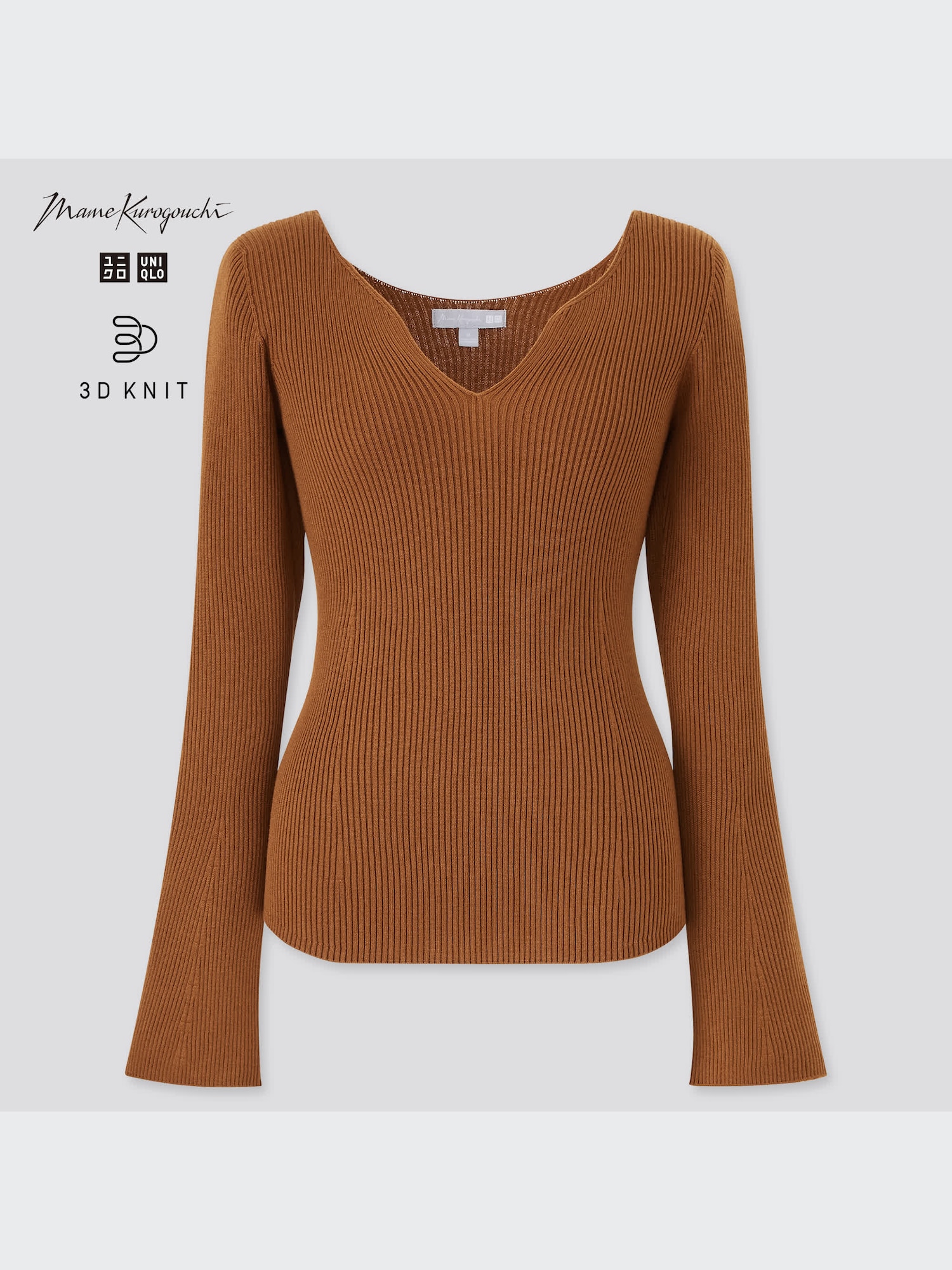 3D Knit Ribbed Long-Sleeve Sweater (Mame Kurogouchi) | UNIQLO US