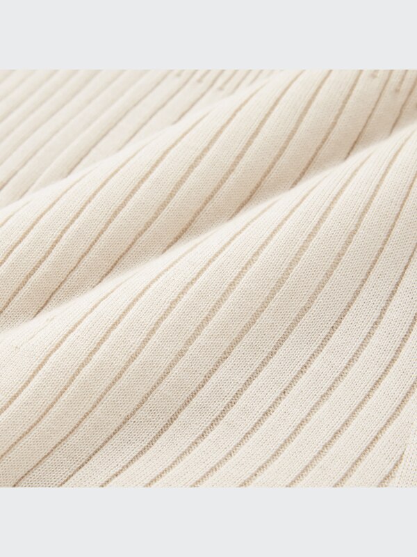 3D Knit Ribbed Front Slit Long Pants (Mame Kurogouchi)