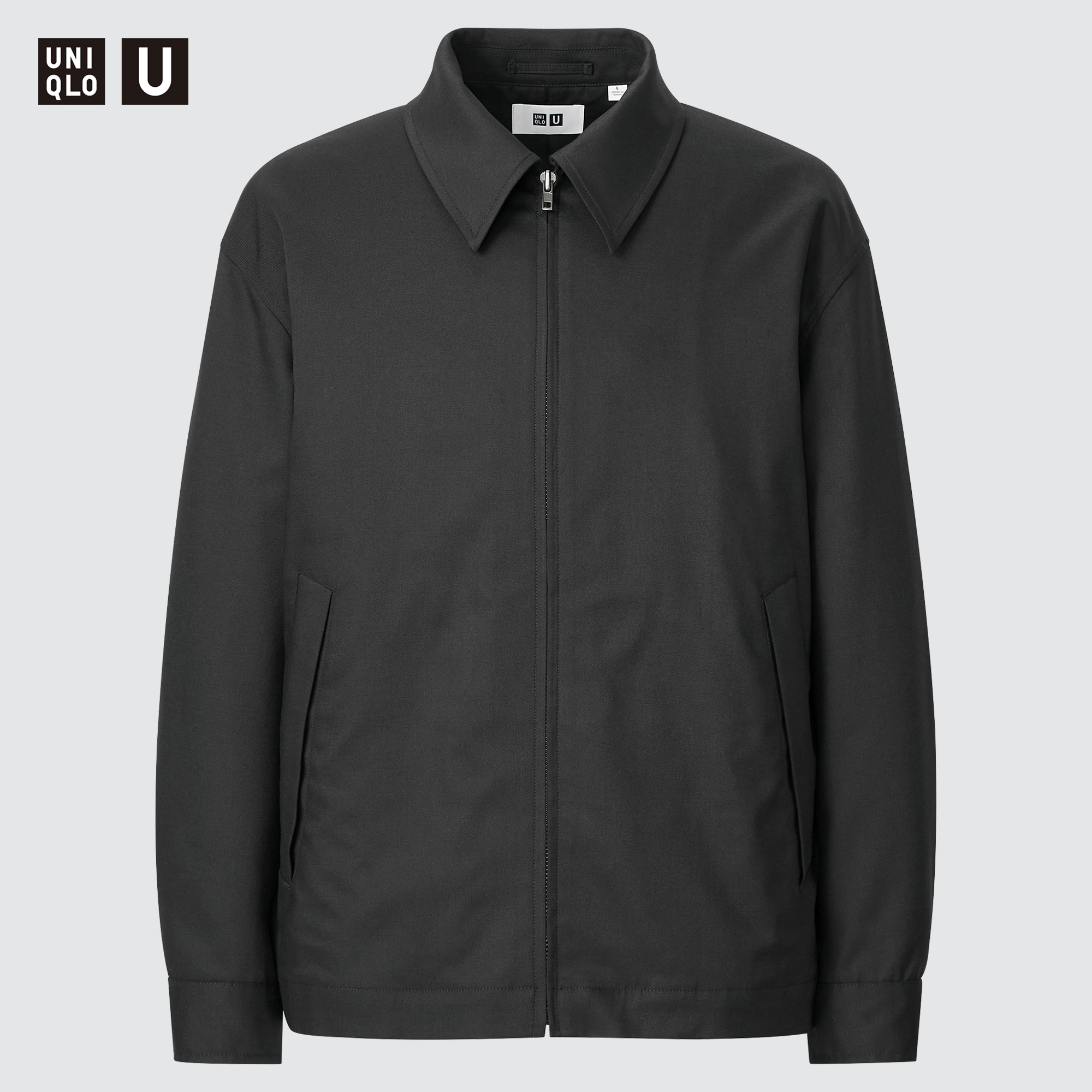 cotton zip up blouson