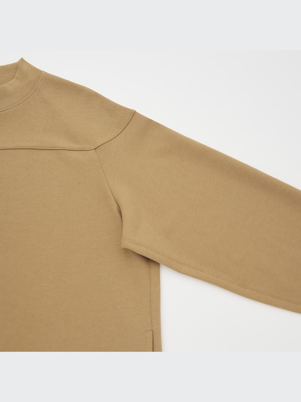U Sweat Mock Neck Long-Sleeve Dress