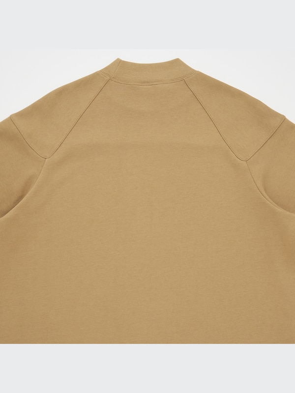 U Sweat Mock Neck Long-Sleeve Dress
