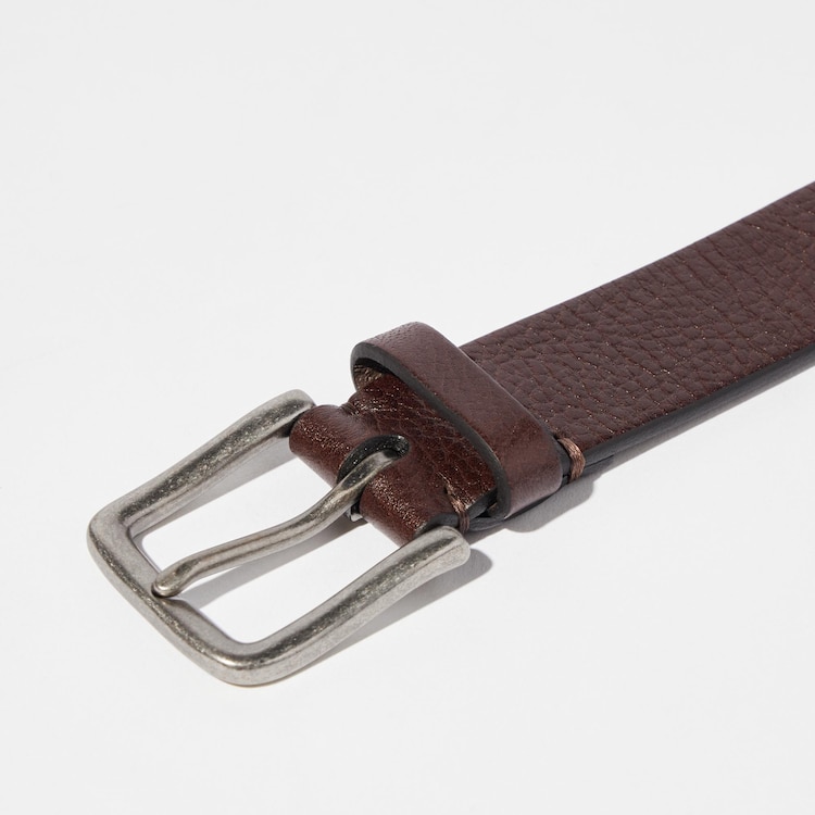 Uniqlo Men's Vintage Italian Leather Narrow Belt