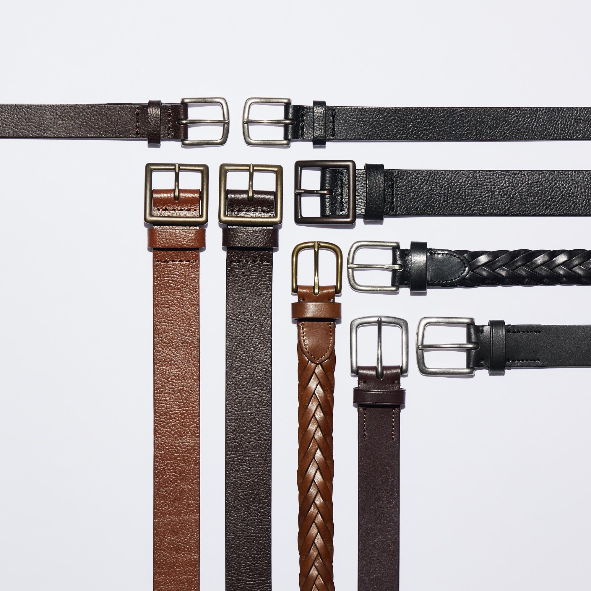 LEATHER WIDE MESH BELT