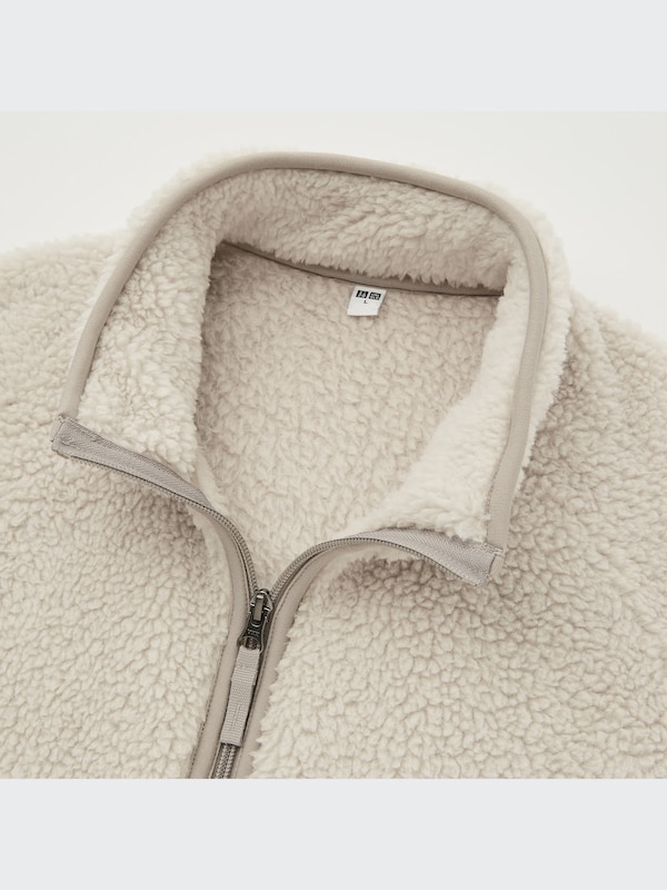 Pile-Lined Fleece Stand Collar Vest