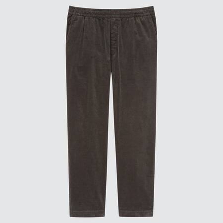 Men Corduroy Relaxed Fit Ankle Length Trousers