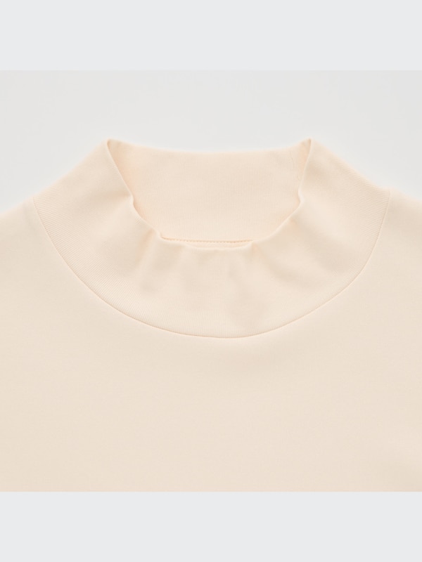 U Mock Neck Long-Sleeve Pullover