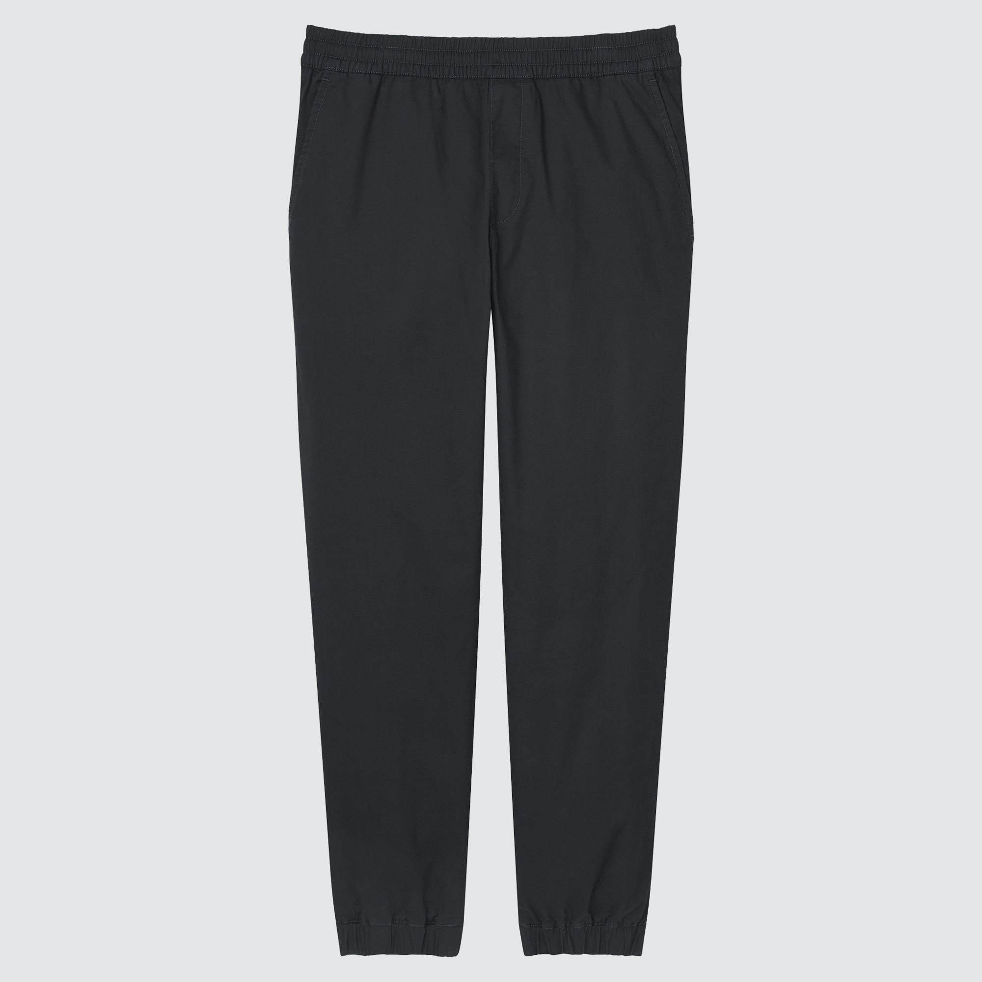 UNIQLO Jogger Pants Women Small Solid Black Tapered 24x27 Casual Drawstrings