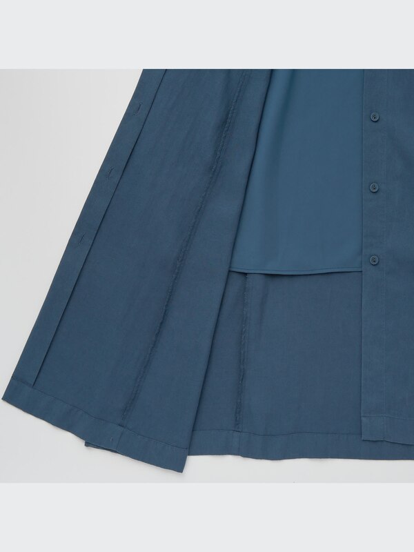 Long-Sleeve Long Shirt Dress (Hana Tajima)
