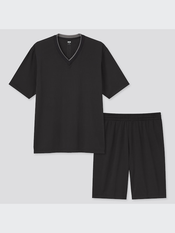 AIRism Mesh V-Neck Short-Sleeve Set