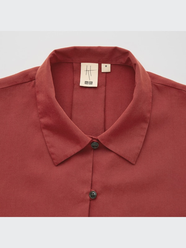 Relaxed Long-Sleeve Long Shirt (Hana Tajima)