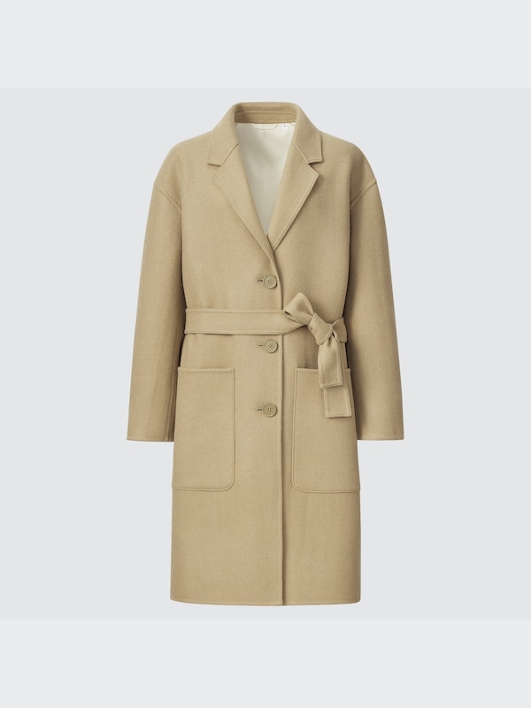U Wool-Blend Tailored Coat