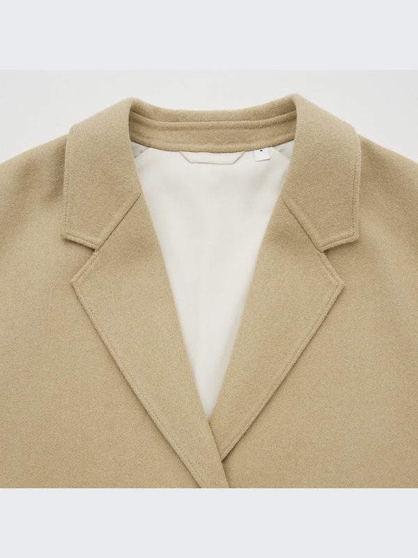 U Wool-Blend Tailored Coat