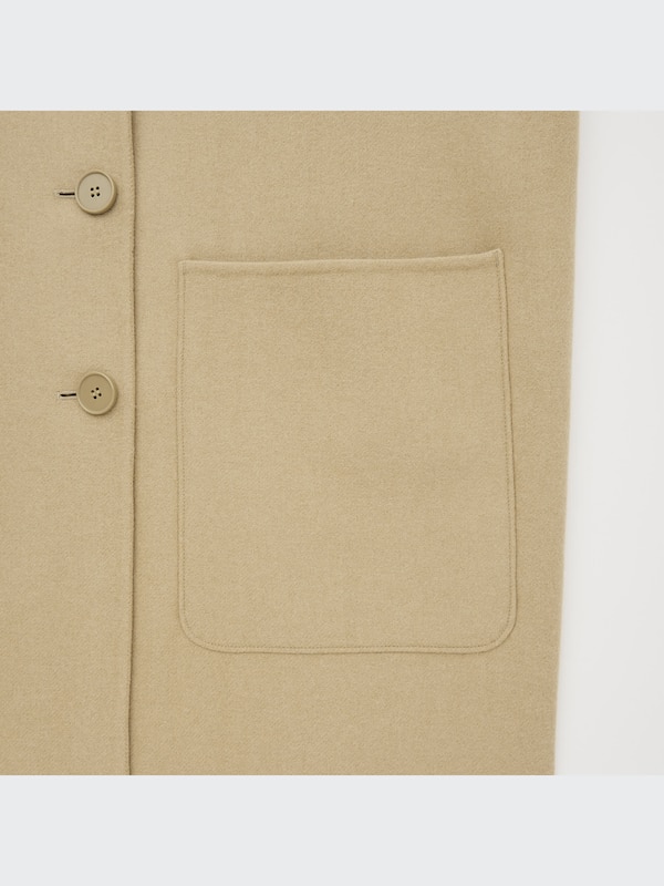 U Wool-Blend Tailored Coat