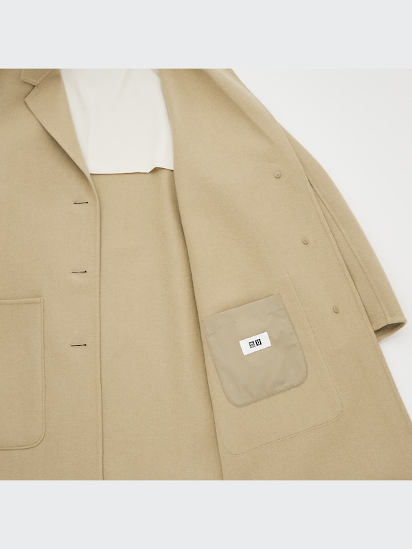 U Wool-Blend Tailored Coat
