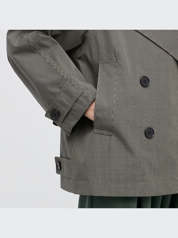 U BLOCKTECH Short Trench Coat