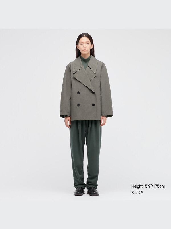 U BLOCKTECH Short Trench Coat