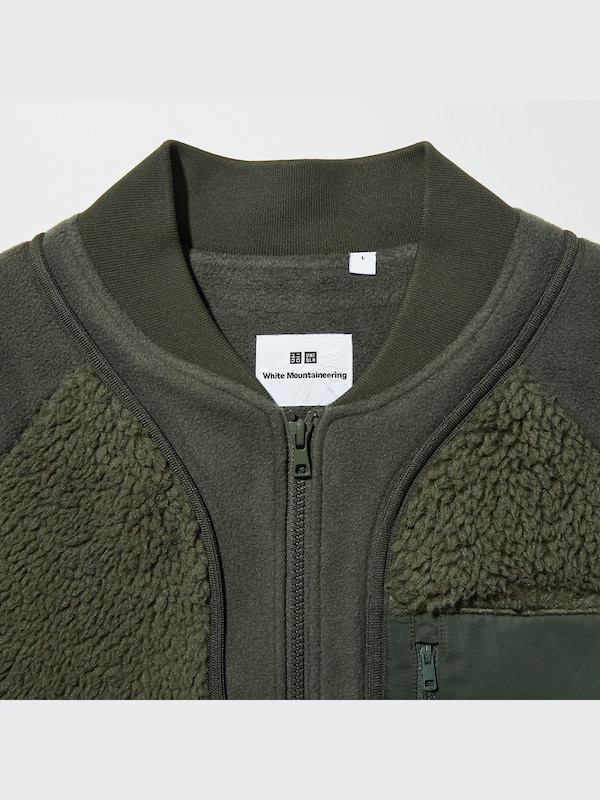 White Mountaineering Fleece Oversized Long-Sleeve Jacket