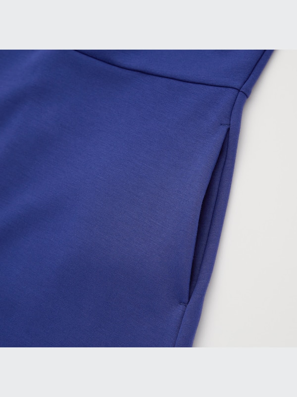 Stretch Short-Sleeve Flare Dress