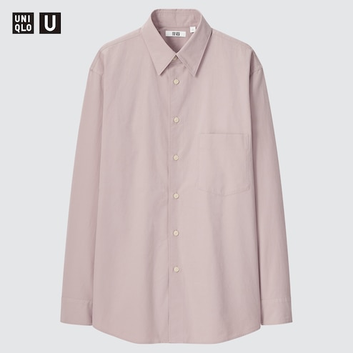 Uniqlo, Tops, Uniqlo Peach Collar Long Sleeve Button Down Shirt S