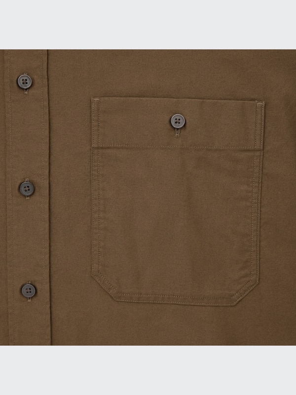 U Oversized Stand Collar Long-Sleeve Shirt