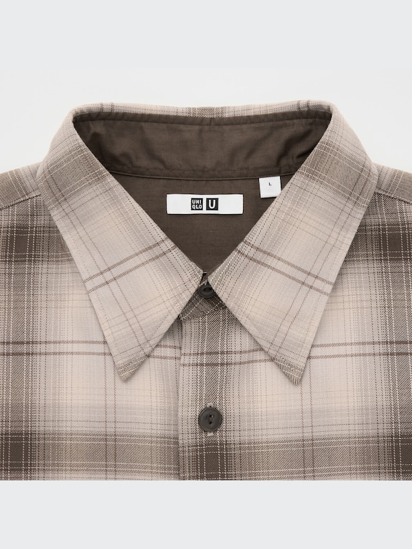 U Heavy Flannel Oversized Plaid Long-Sleeve Shirt