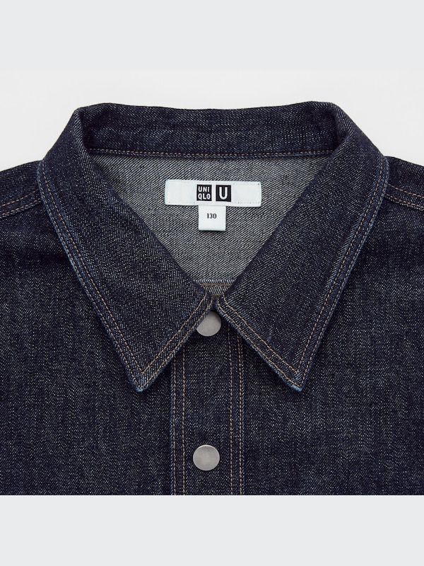 U Denim Oversized Long-Sleeve Shirt