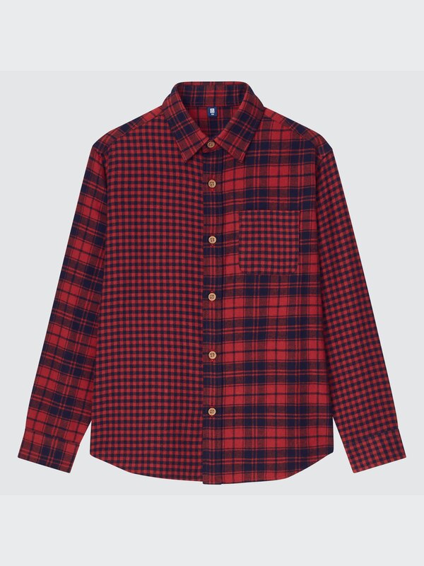 Flannel Plaid Long-Sleeve Shirt