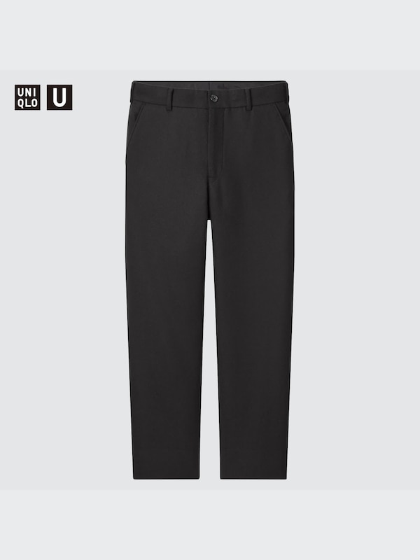 U Wool-Blend Wide-Fit Pants