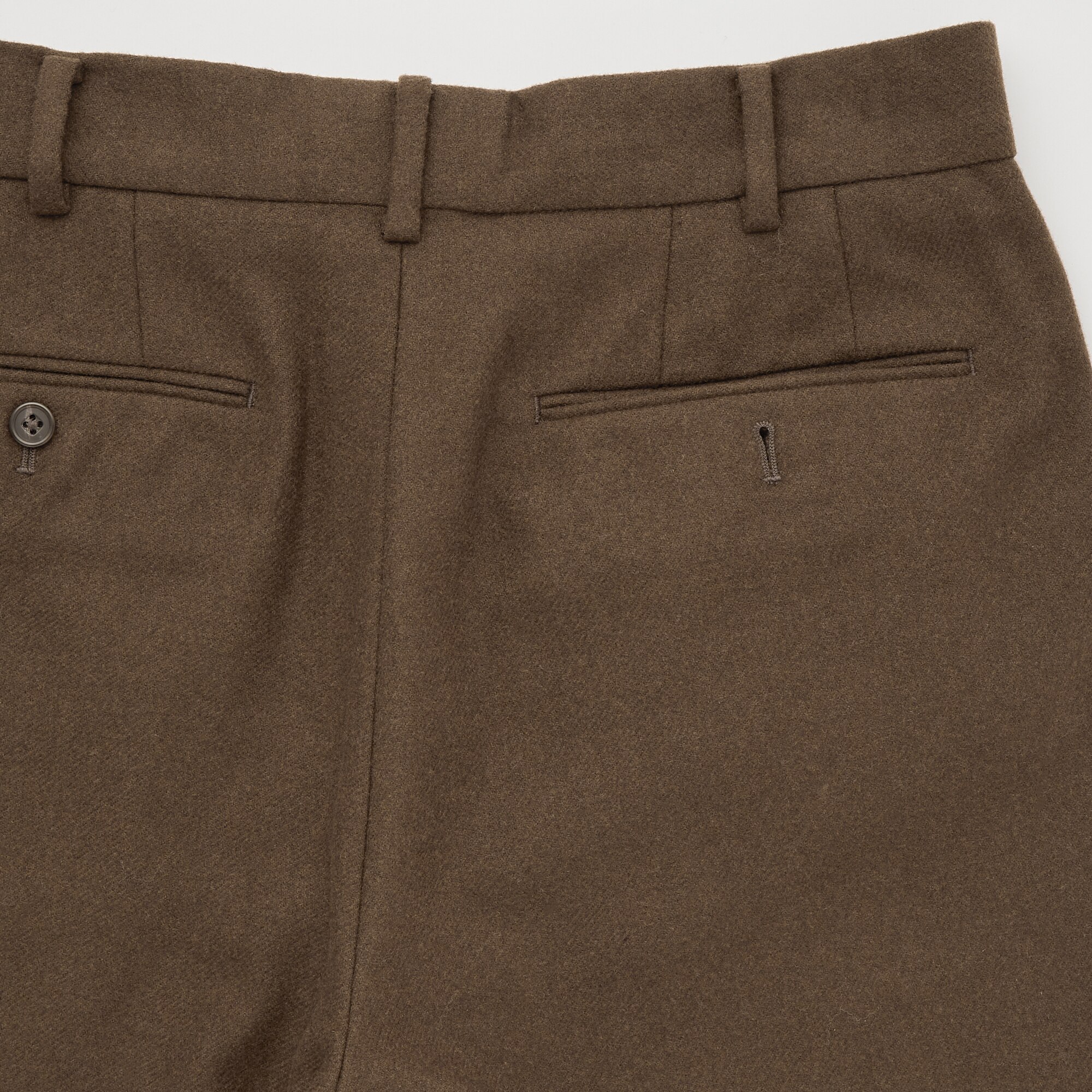 U Wool-Blend Wide-Fit Pants