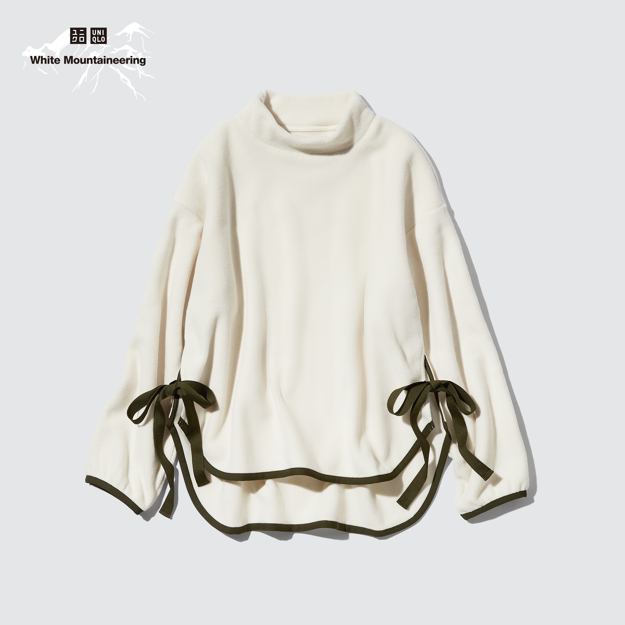 UNIQLO X WHITE MOUNTAINEERING FLEECE OVERSIZED MOCK NECK PULLOVER SHIRT